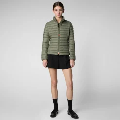 Women's Animal free Puffer Jacket Carly in Swamp Green