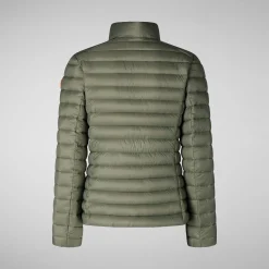 Women's Animal free Puffer Jacket Carly in Swamp Green