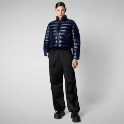 Women's animal free Puffer myra in blue black