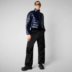 Women's animal free Puffer myra in blue black