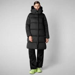 Women's animal free puffer jacket Sibyl in black