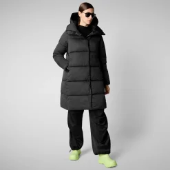 Women's animal free puffer jacket Sibyl in black