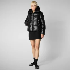 Women's Animal free Puffer Jacket Moma in Black
