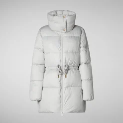 Women's animal free puffer jacket petunia in fog grey