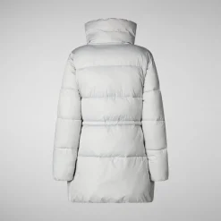 Women's animal free puffer jacket petunia in fog grey