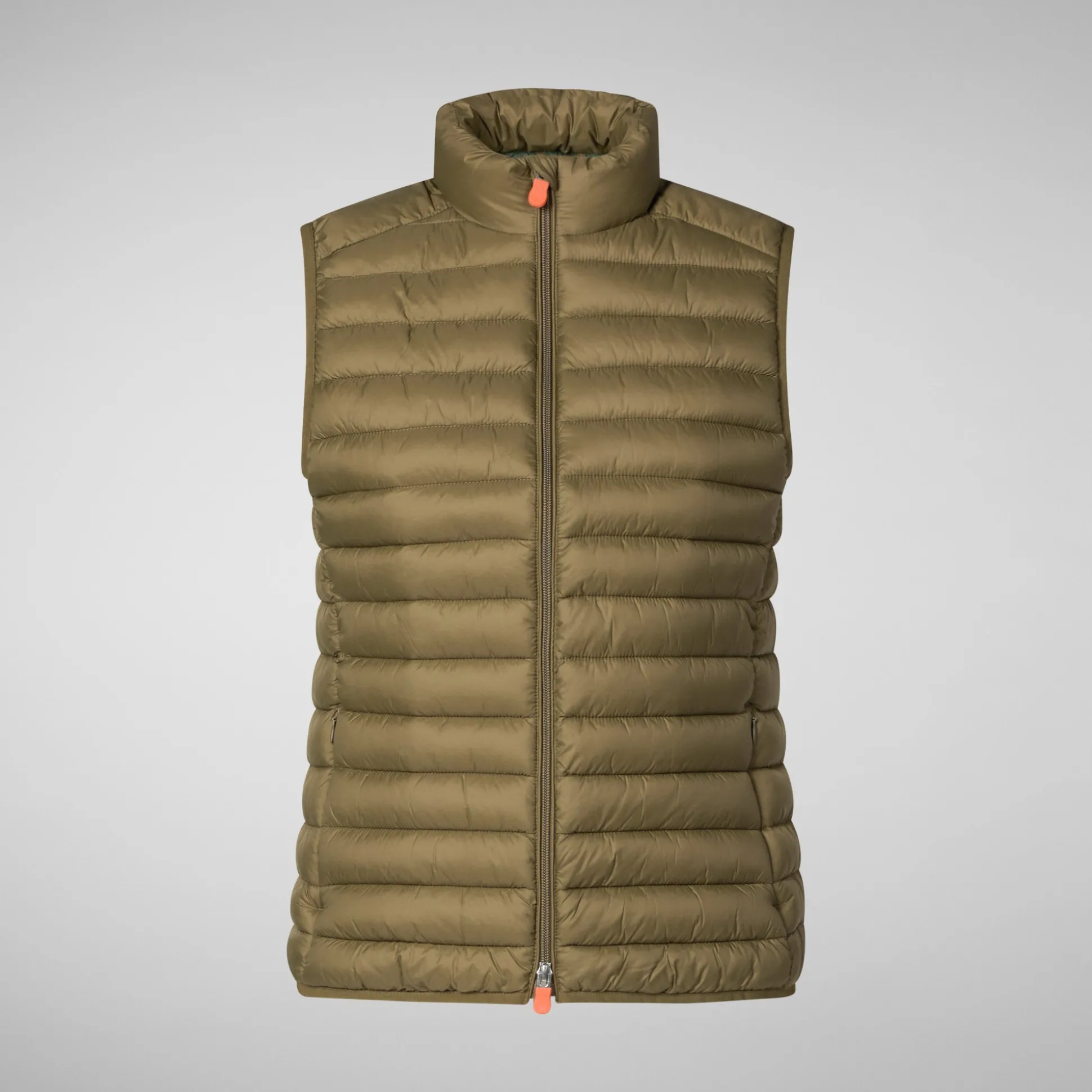 Women's Animal free Puffer Vest Charlotte in Husk Green