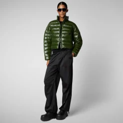 Women's animal free Puffer myra in pine green