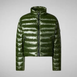 Women's animal free Puffer myra in pine green