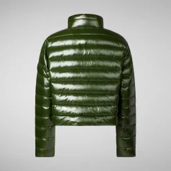 Women's animal free Puffer myra in pine green