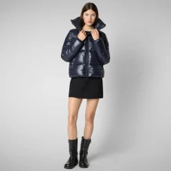 Women's Animal free Puffer Jacket Isla  in blue black