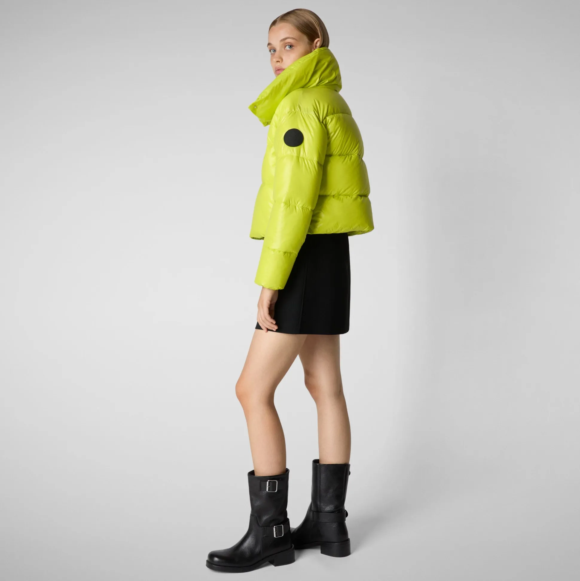 Women's animal free Puffer jacket heidi in lichen geen