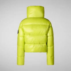 Women's animal free Puffer jacket heidi in lichen geen