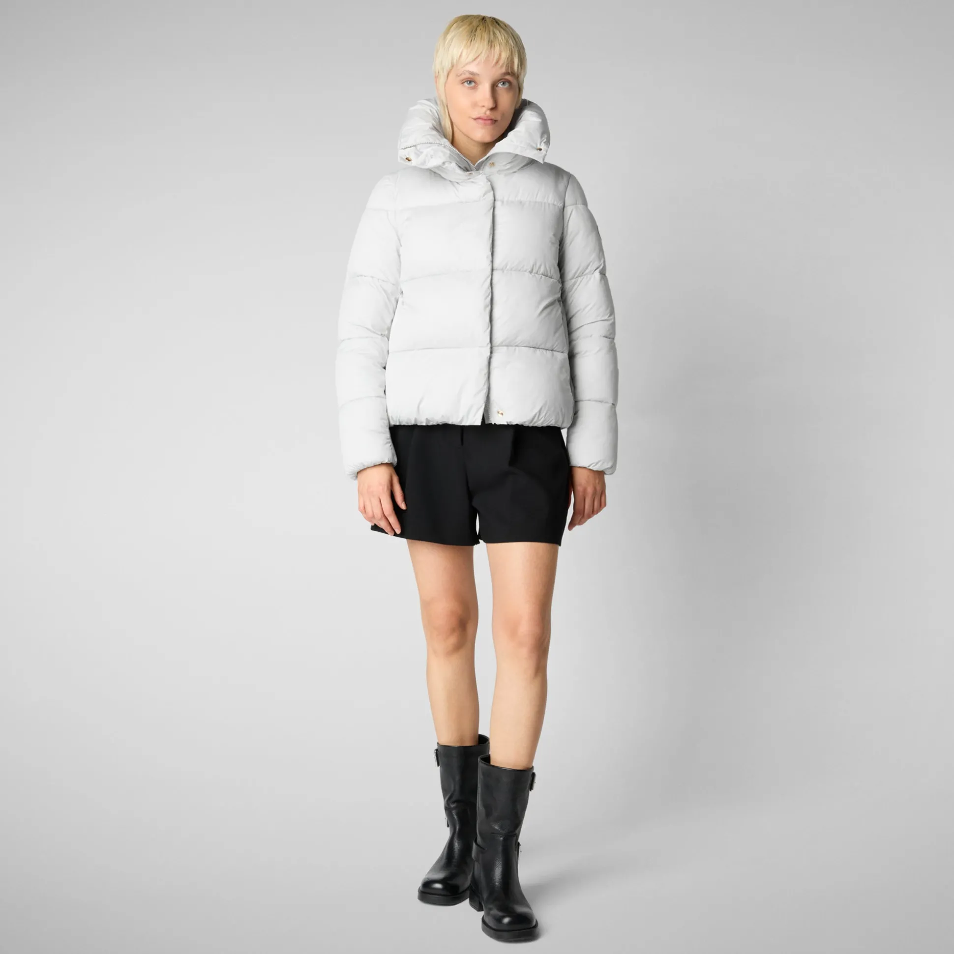 Women's animal free Puffer jacket Felicity in FOG GREY