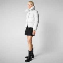 Women's animal free Puffer jacket Felicity in FOG GREY