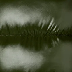 Women's Animal free Puffer Jacket Moma  with Faux Fur Lining in Pine Green