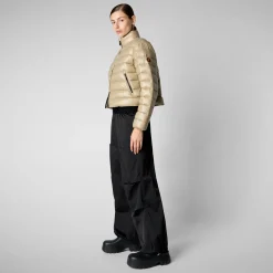 Women's animal free Puffer myra in wood beige