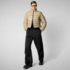 Women's animal free Puffer myra in wood beige