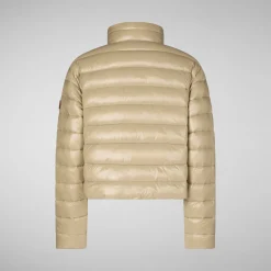 Women's animal free Puffer myra in wood beige