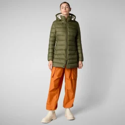 Women's  Animal free Puffer Jacket Joanne in dusty olive