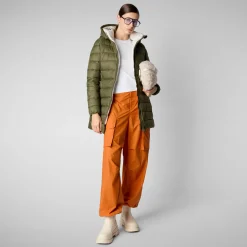 Women's  Animal free Puffer Jacket Joanne in dusty olive