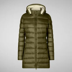 Women's  Animal free Puffer Jacket Joanne in dusty olive