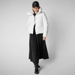 Women's animal free Puffer jacket Felicity in White