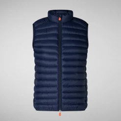 Women's Animal free Puffer Vest Charlotte in Navy Blue