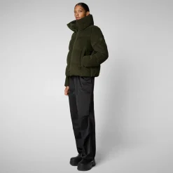 Women's Animal free Puffer Jacket Annika in LAND GREEN