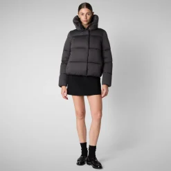 Women's animal free Puffer jacket Felicity in thorn brown