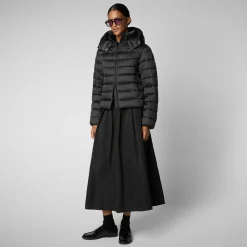 Women's animal free Puffer jacket Liana in black