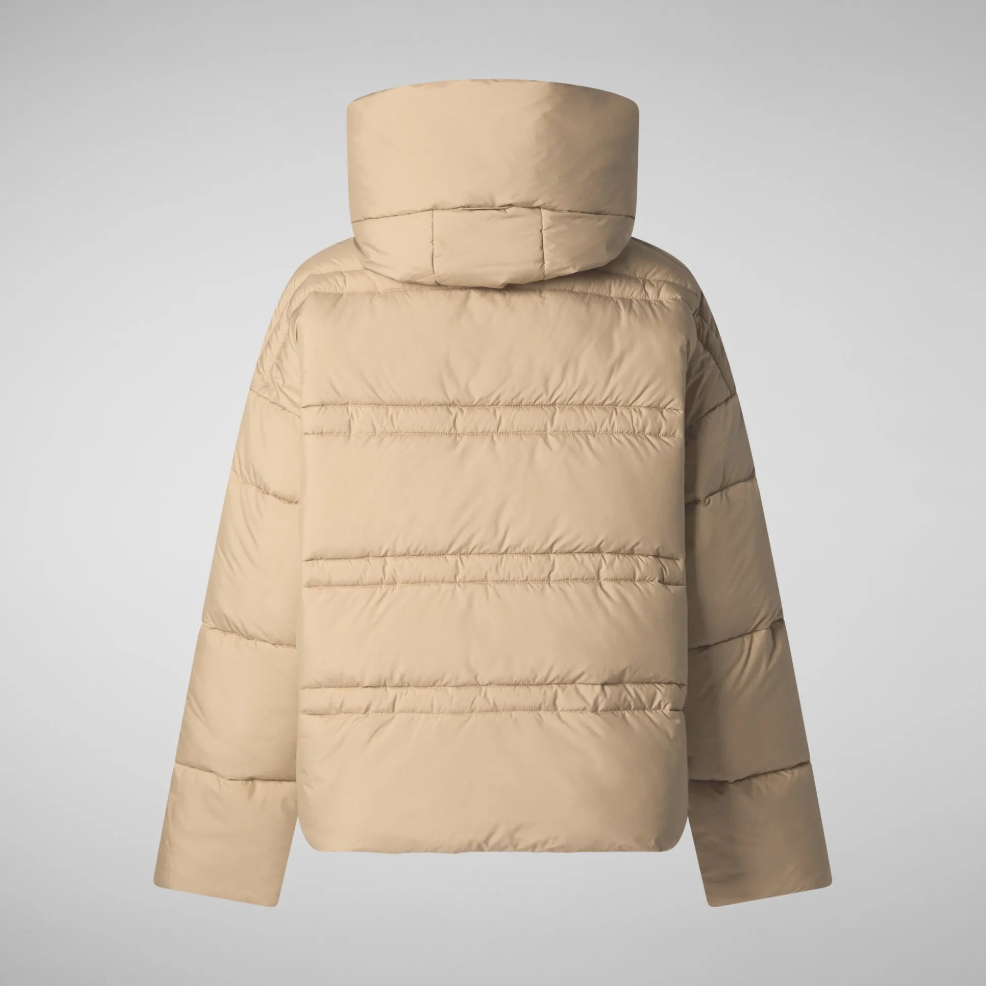 Women's animal free puffer jacket Keri in sturdust beige