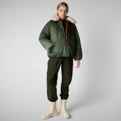 Women's cargo pants Gosy in land green