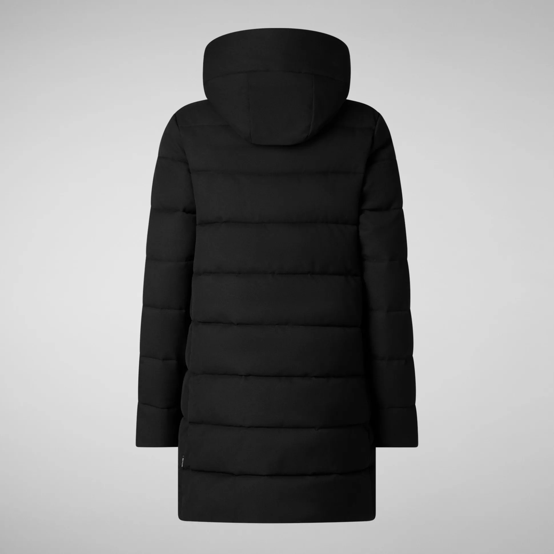 Women's Hooded Animal free Puffer Coat Tatiana in Black