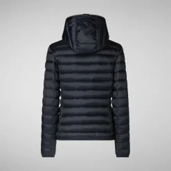 Women's Hooded Animal free Puffer Jacket Alexis in  Blue Black