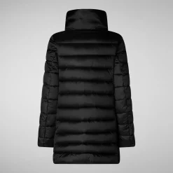 Women's Hooded Animal free Puffer Coat Lydia in black