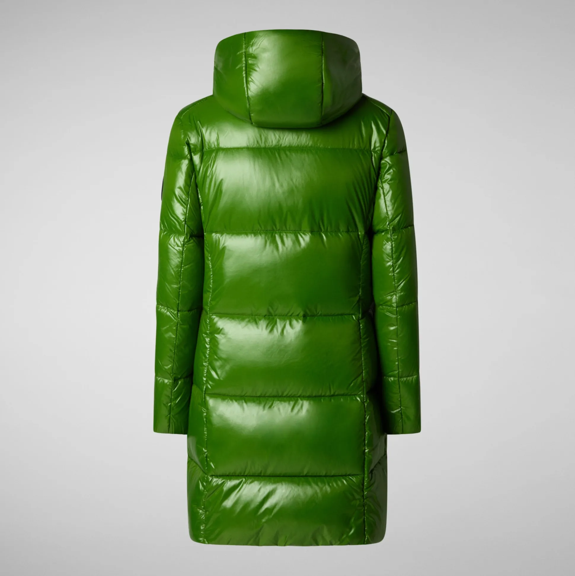 Women's Hooded Animal free Puffer Jacket Ines in Grass Green