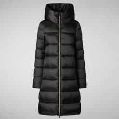 Women's Hooded Animal free Puffer Lysa Coat Black