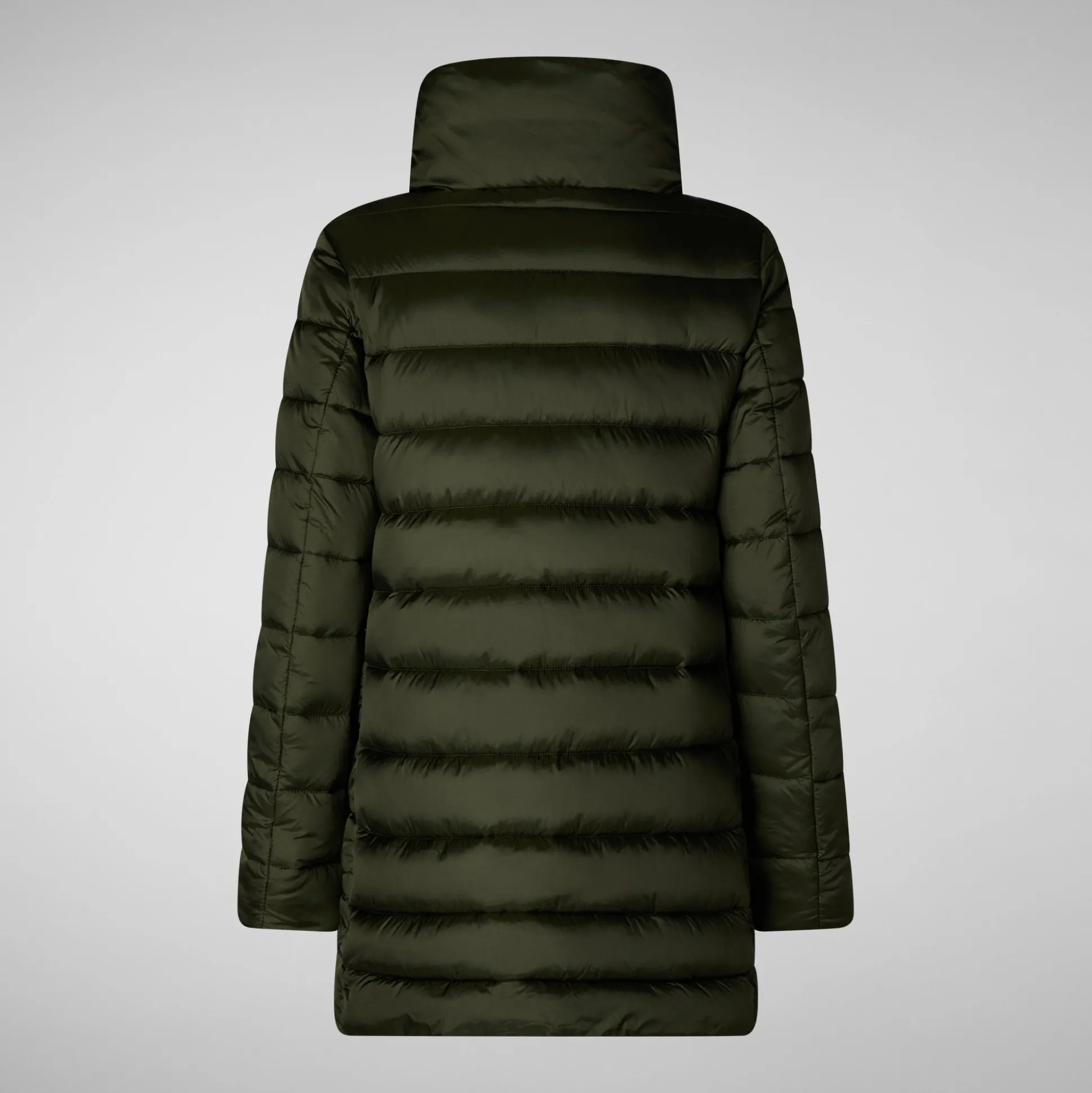 Women's Hooded Animal free Puffer Coat Lydia in pine green