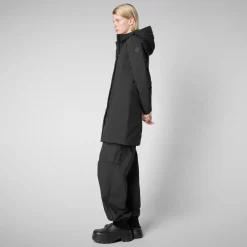 Women's Hooded Coat Leyla in black