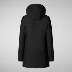 Women's Hooded Coat Lila in black