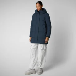 Women's Hooded Parka Bethany in blue black