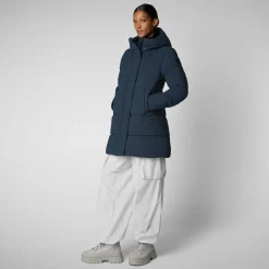 Women's Hooded Parka Bethany in blue black
