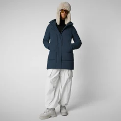 Women's Hooded Parka Bethany in blue black