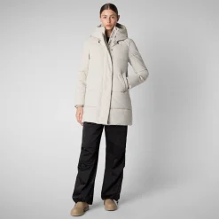 Women's Hooded Parka Bethany in Rainy Beige