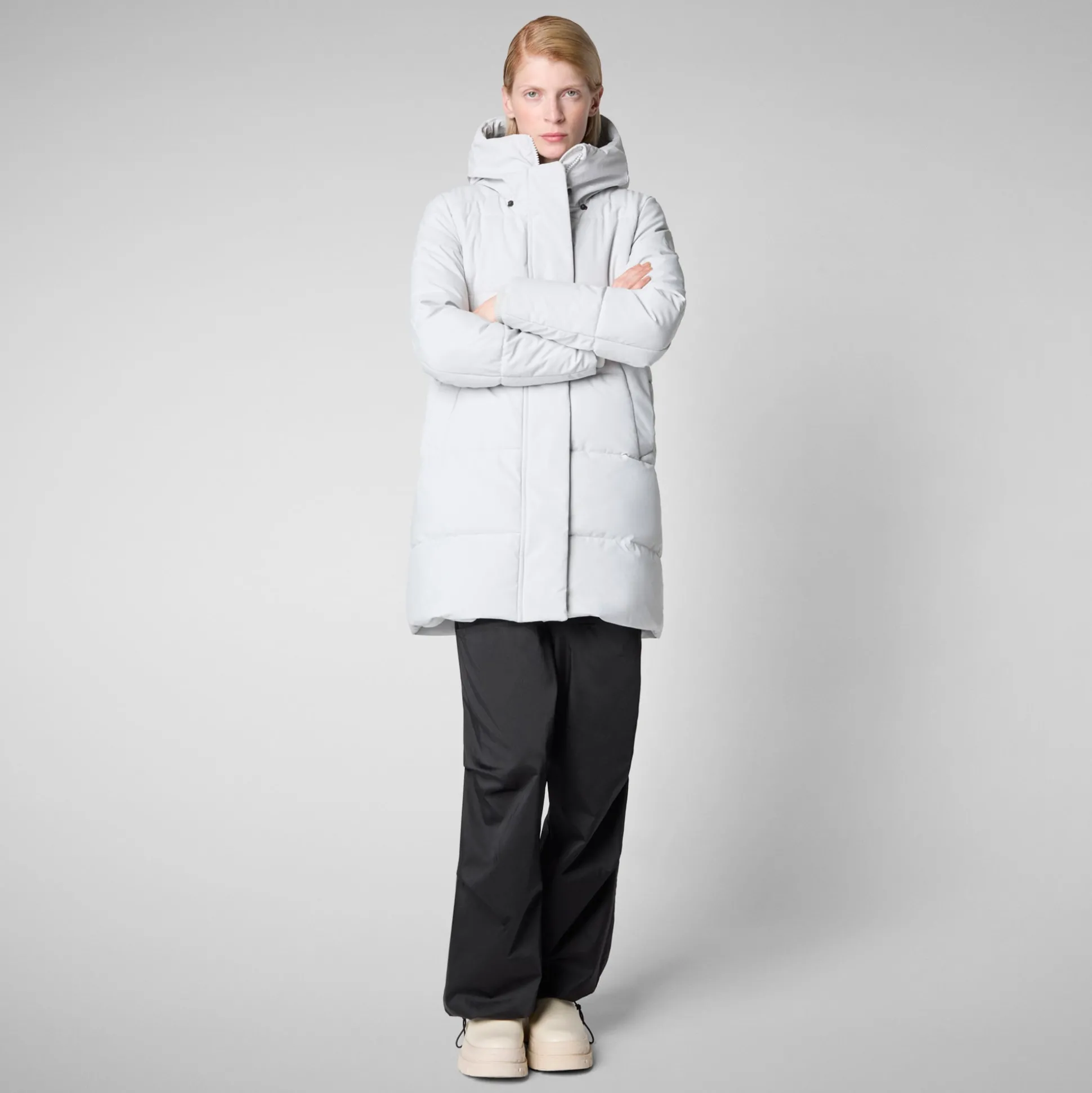 Women's Hooded Parka Bethany in Fog Grey