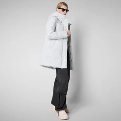 Women's Hooded Parka Bethany in Fog Grey