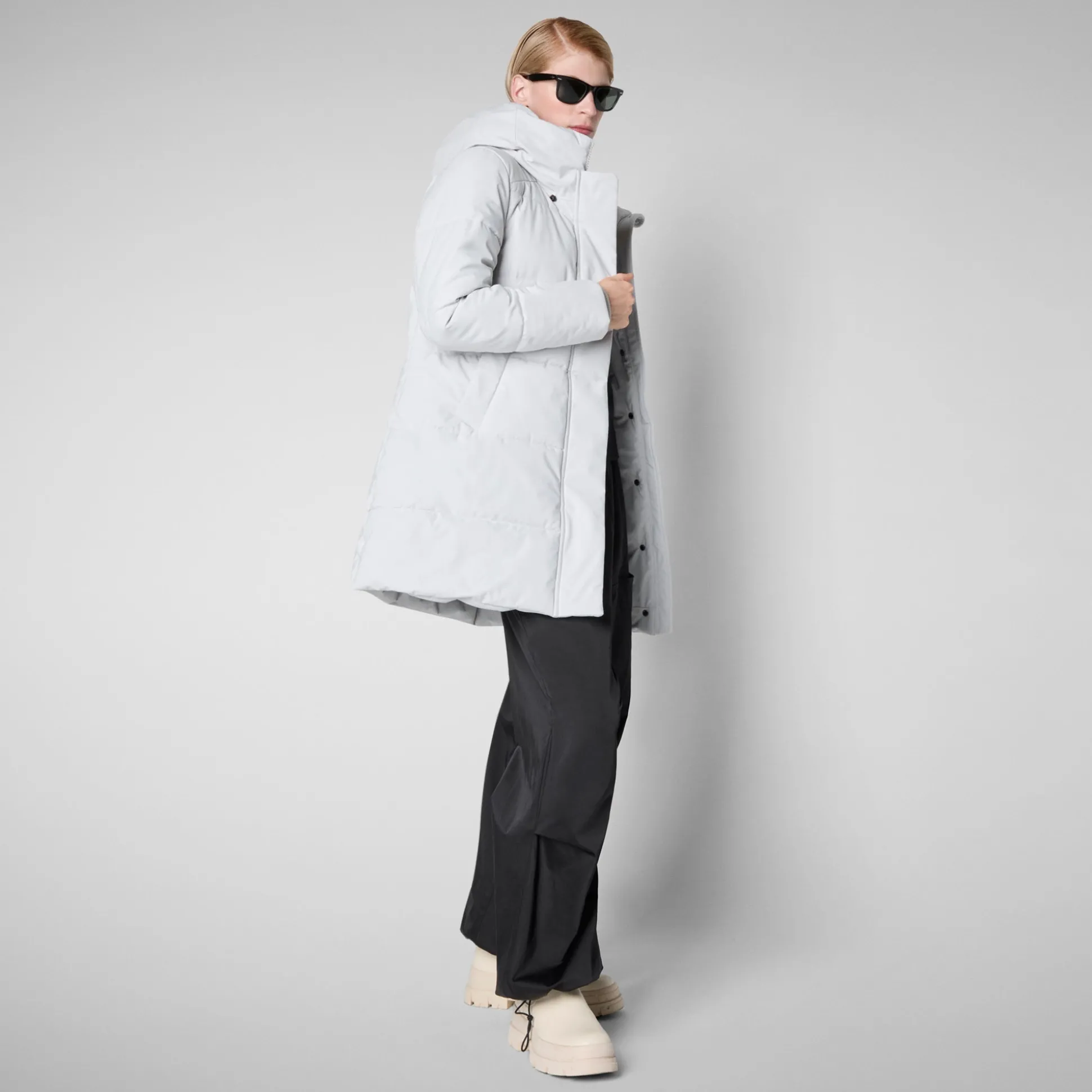 Women's Hooded Parka Bethany in Fog Grey