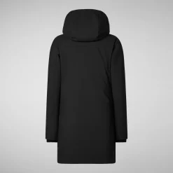Women's hooded parka nellie in black