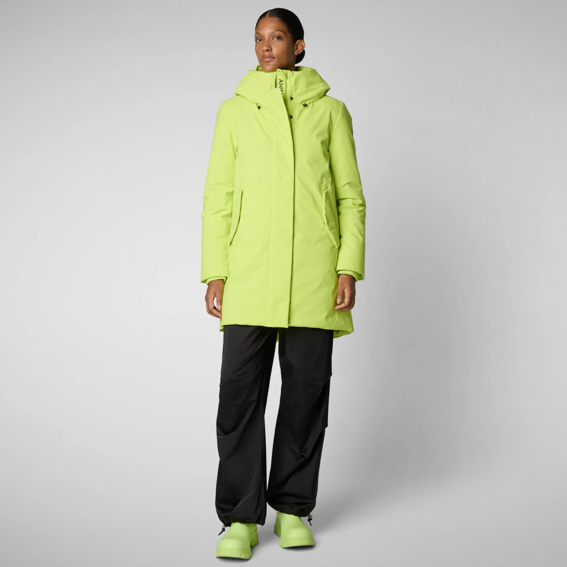 Women's hooded parka nellie in lichen green