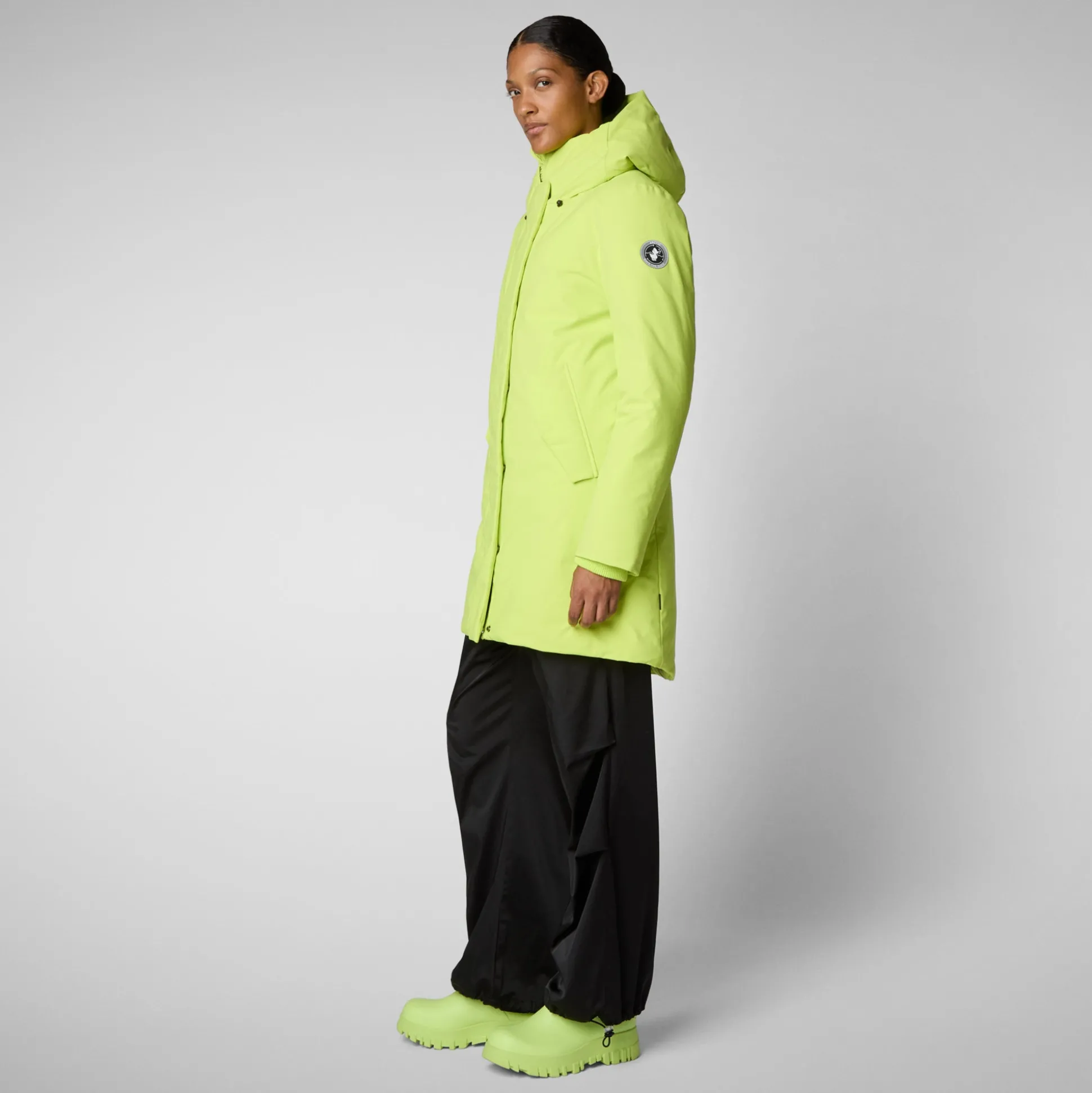 Women's hooded parka nellie in lichen green